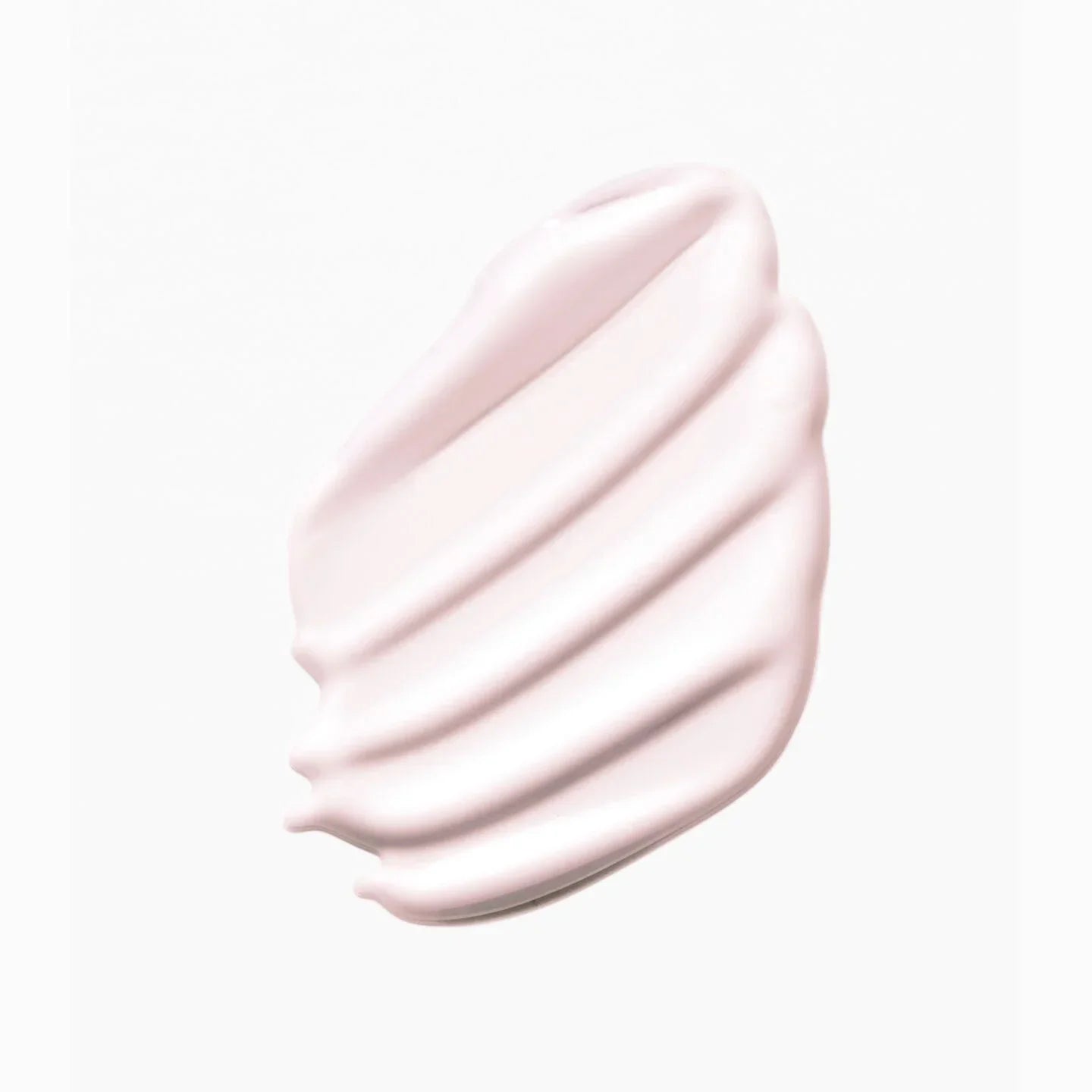 Pink cream swatch on a white background