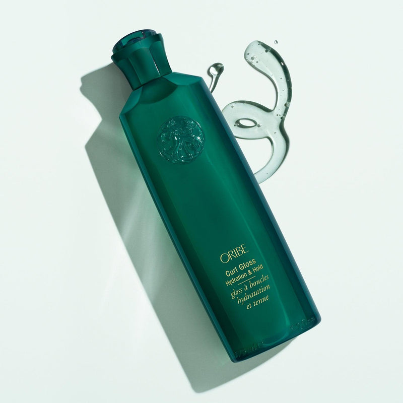 ORIBE Curl Gloss Hydration & Hold Bottle and Texture
