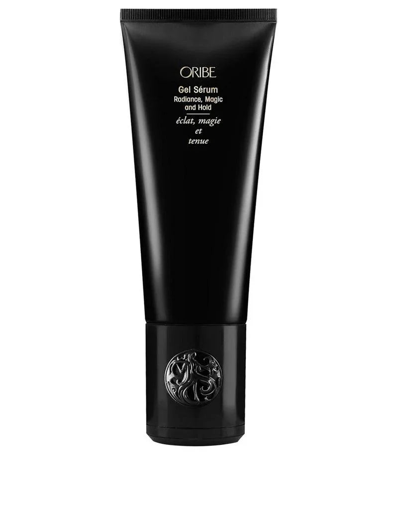 Black tube of Oribe hair product on a white background