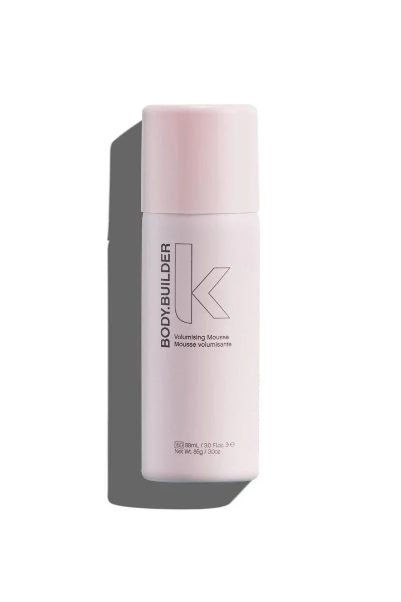 Kevin Murphy Body Builder Mousse Pink Travel Size Bottle on White Background