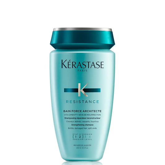 Kerastase Bain Force Architecte bottle on white background