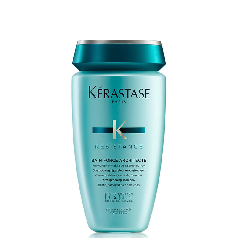 Kerastase Bain Force Architecte bottle on white background