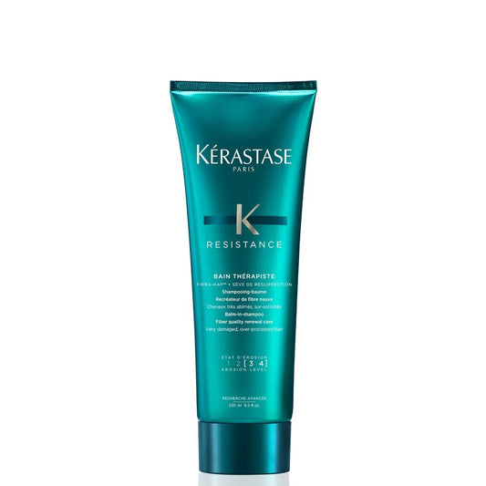Kérastase Resistance shampoo bottle on a white background