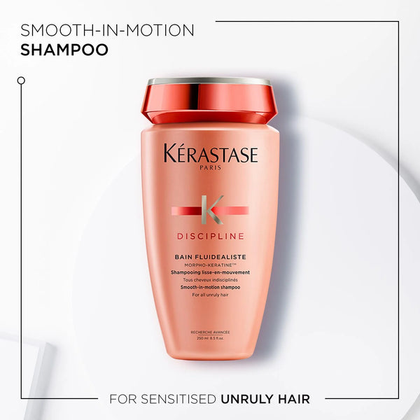 Kérastase Discipline shampoo bottle on a white background