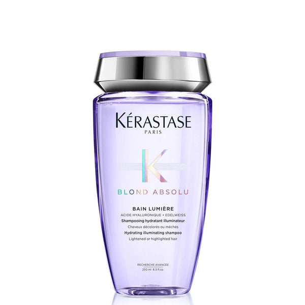 Kerastase Bain Lumiere Shampoo for Blonde Hair on white background