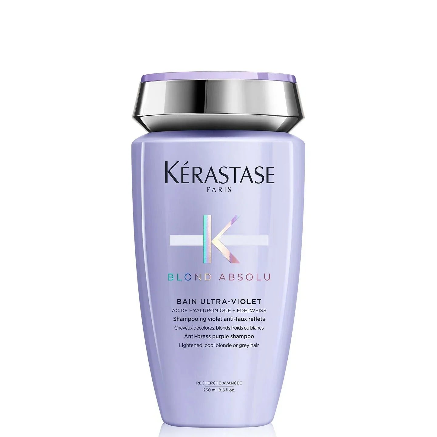 Kérastase Blond Absolu Bain Ultra-Violet shampoo bottle on a white background