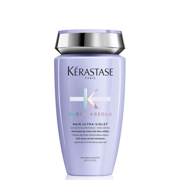 Kérastase Blond Absolu Bain Ultra-Violet shampoo bottle on a white background