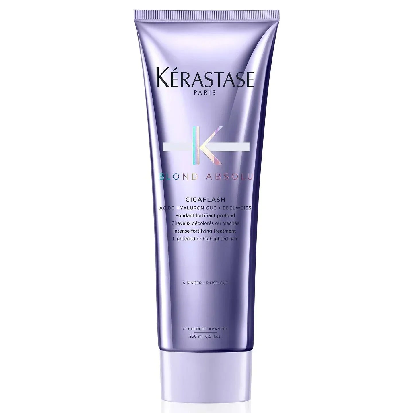 Bottle of Kerastase Cicaflash conditioner against white background