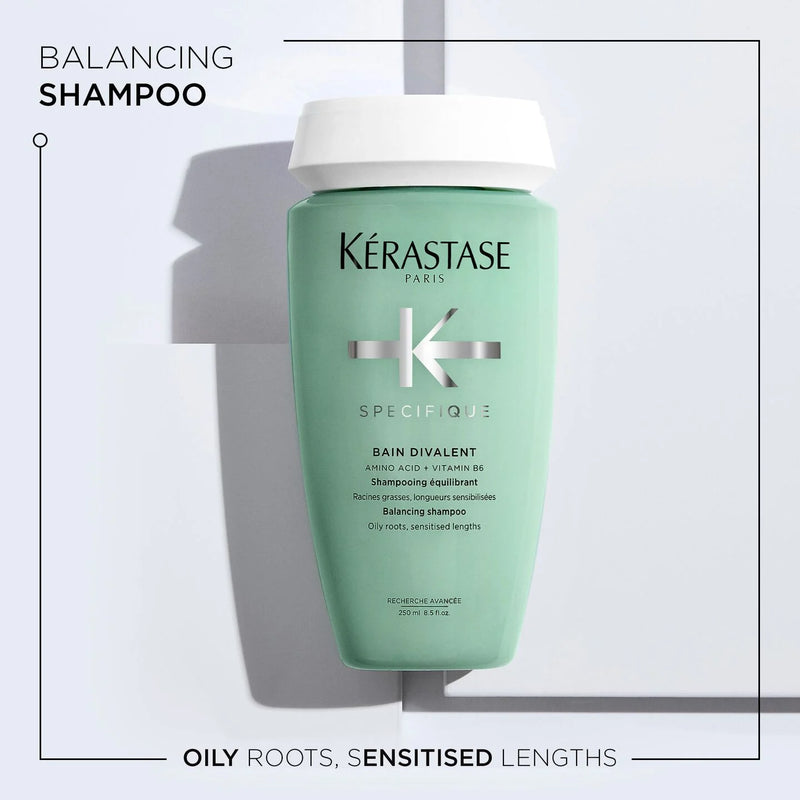 Kérastase shampoo bottle on a light gray background