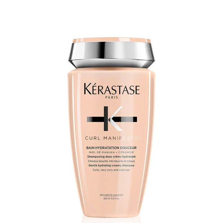 Kérastase shampoo bottle on a white background