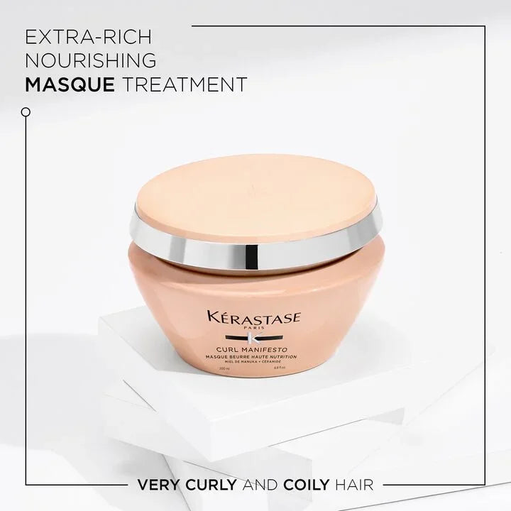 Kerastase Curl Manifesto masque treatment jar on a white background