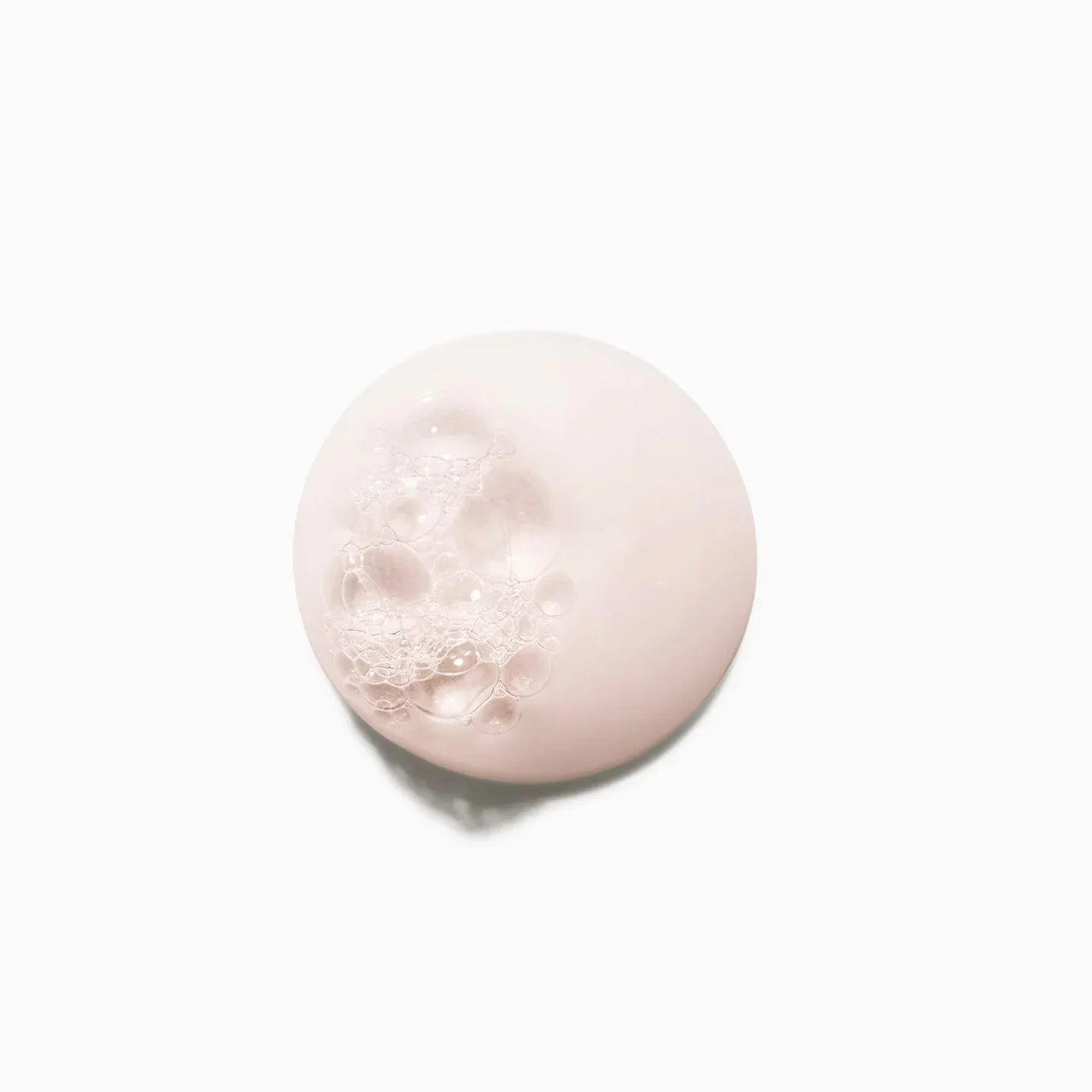 Pink pearl on a white background