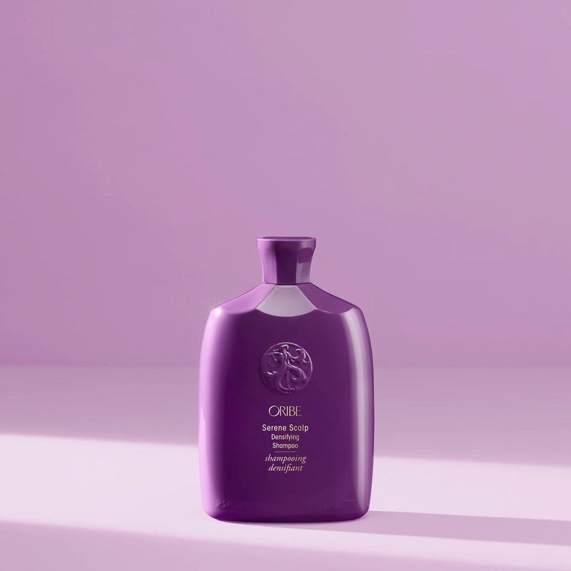 Oribe Serene Scalp Densifying Shampoo with Purple Background