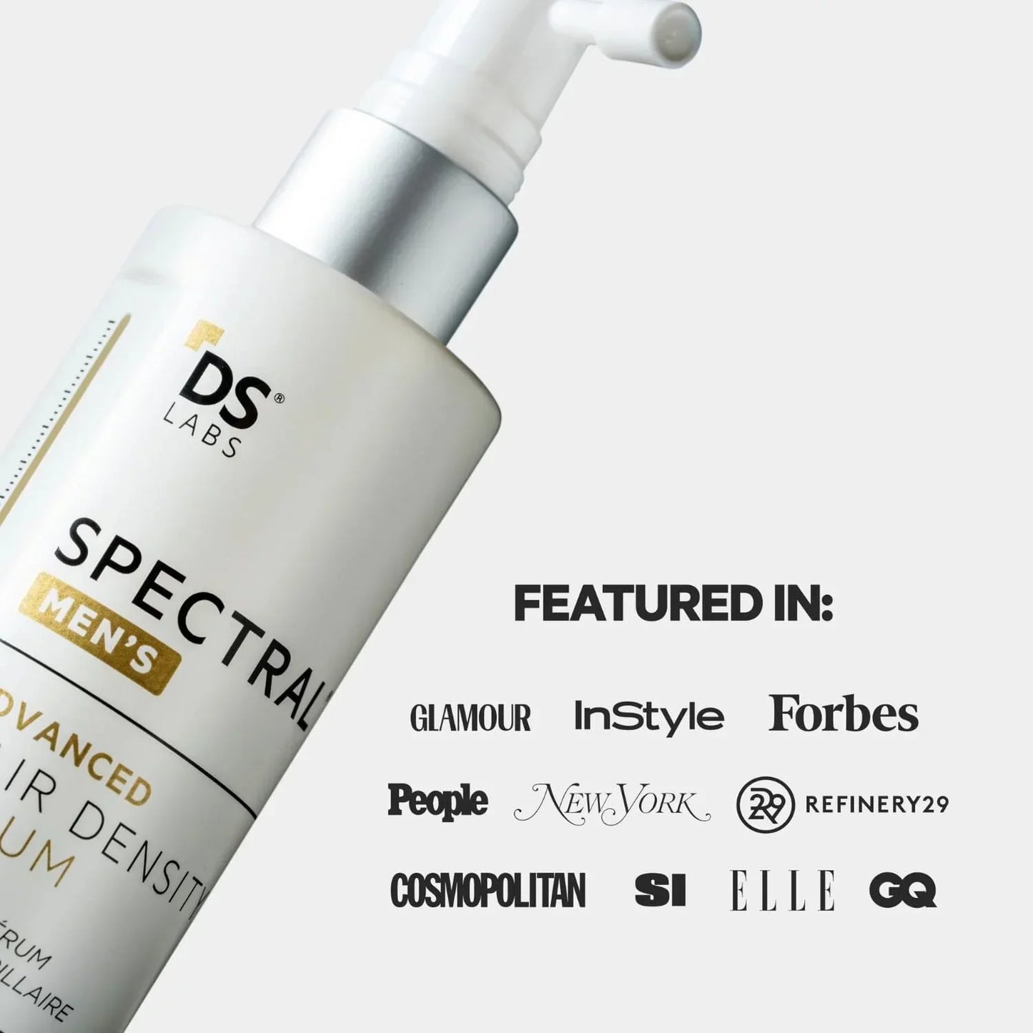 Hair growth serum spectral ds laboratories featured in magazines