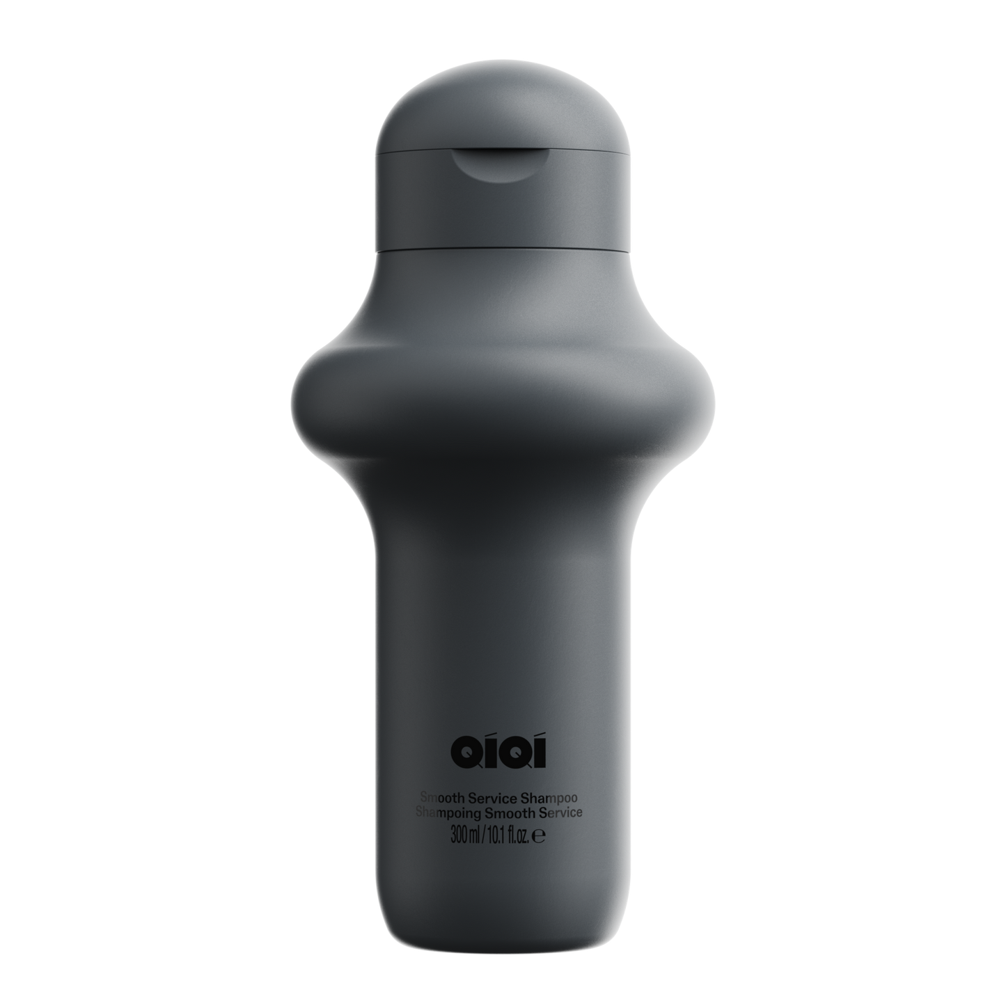 Dark gray bottle with 'QIOI' branding on a white background