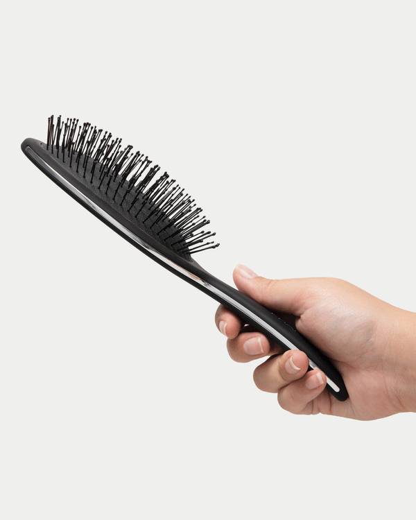 Black Detangling Brush Rotating