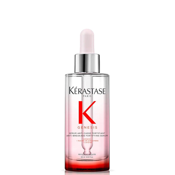 Kérastase Genesis hair serum bottle with dropper on a white background