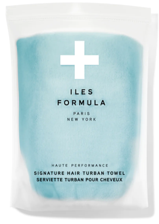 Iles Formula Hair Turban Towel Blue