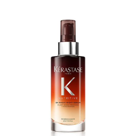Kerastase 8h Magic Night Serum Bottle on white background