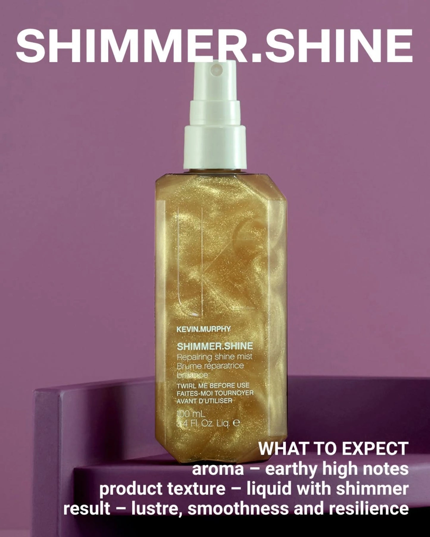 Kevin Murphy Shimmer Shine What to Expect Results on Purple Background