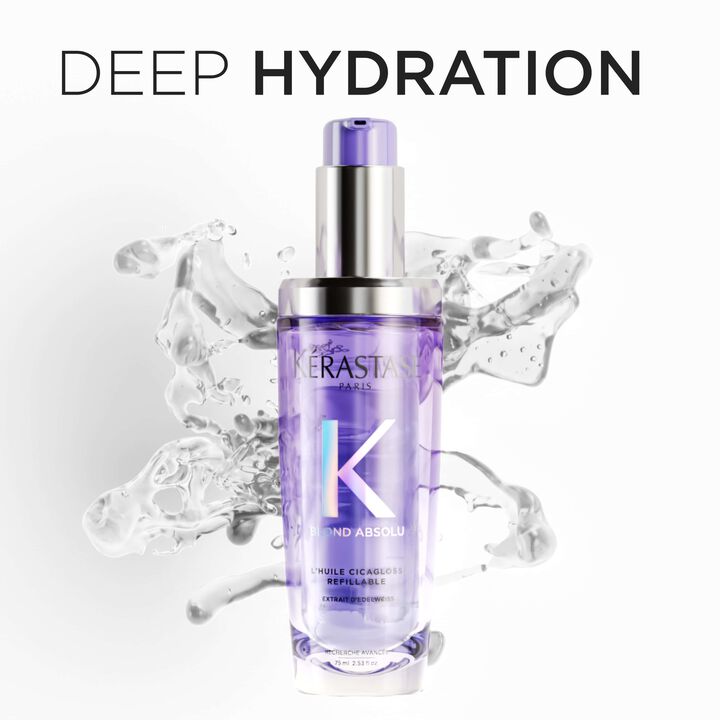 Kerastase product with 'Deep Hydration' text on a white background