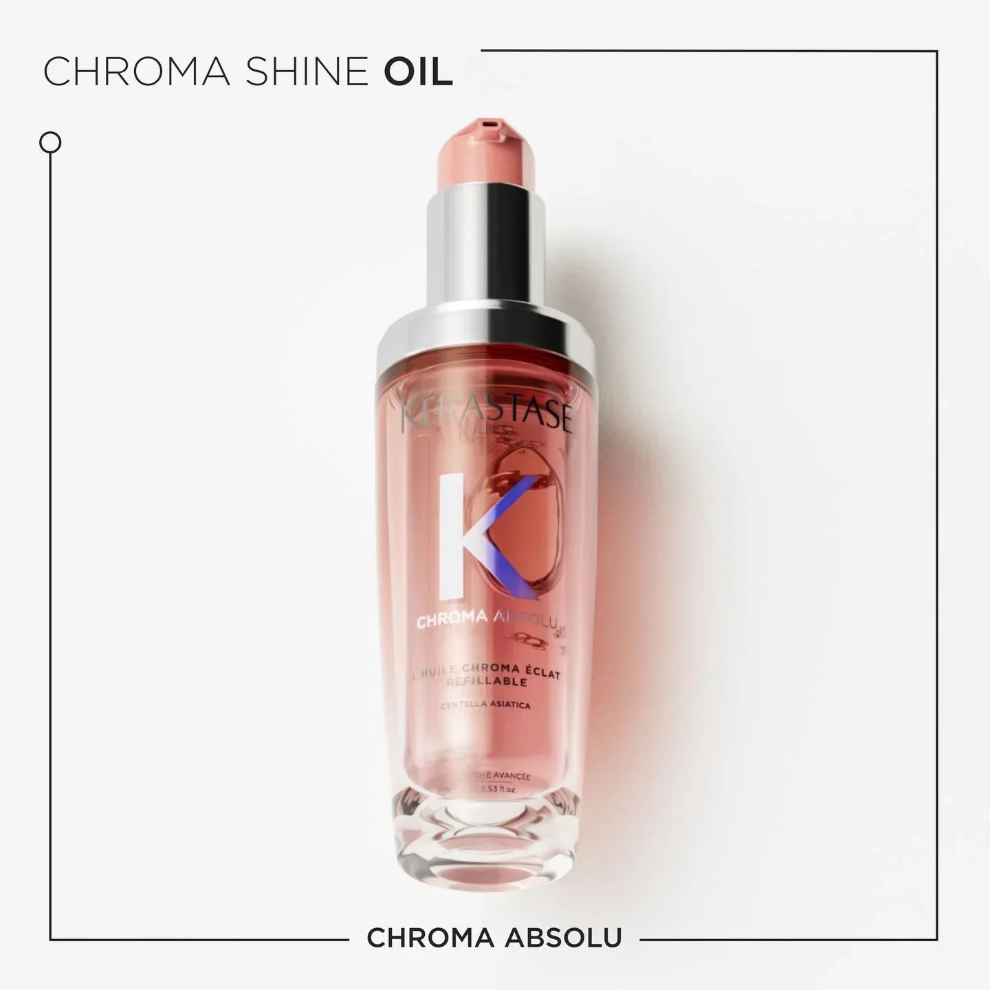 Kastase Chroma Shine Oil bottle on a white background