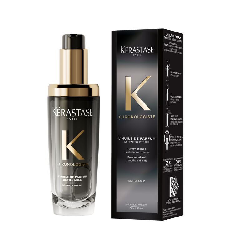 Kérastase Chronologiste perfume bottle and packaging on a white background