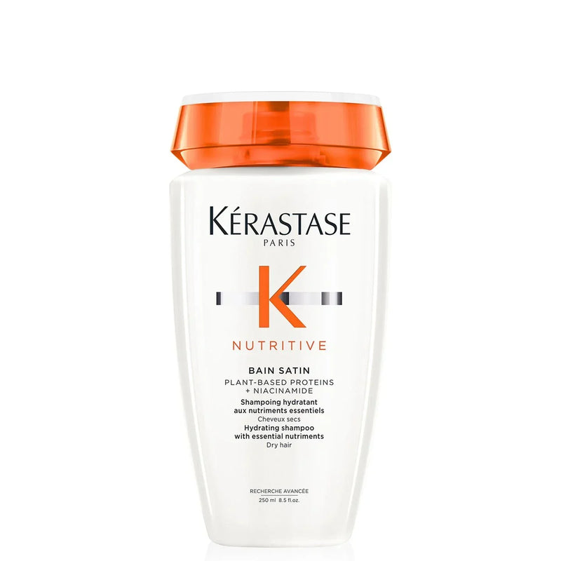Bain Satin Kerastase Shampoo on white background