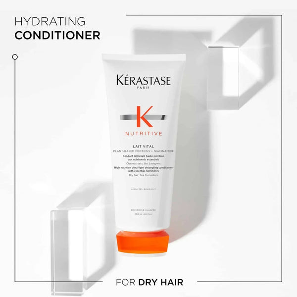 Kérastase Nutritive hydrating conditioner bottle on a white background