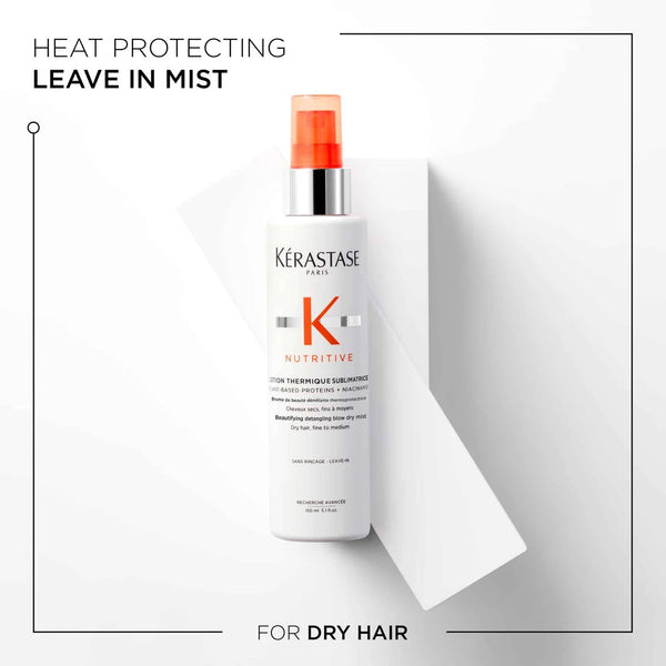 Kérastase Nutritive leave-in mist bottle on a white background