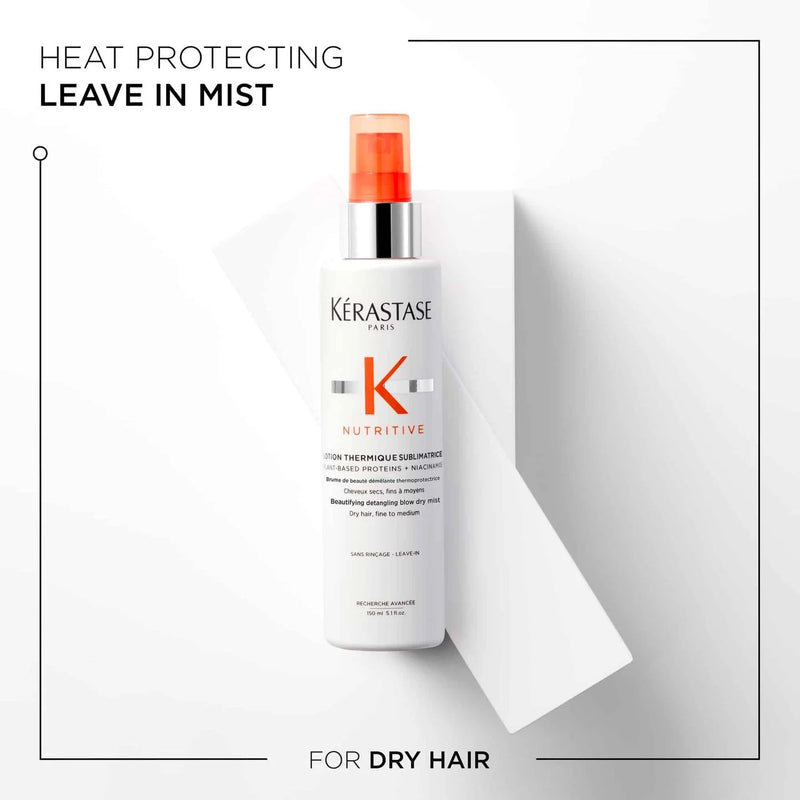 Kérastase Nutritive leave-in mist bottle on a white background