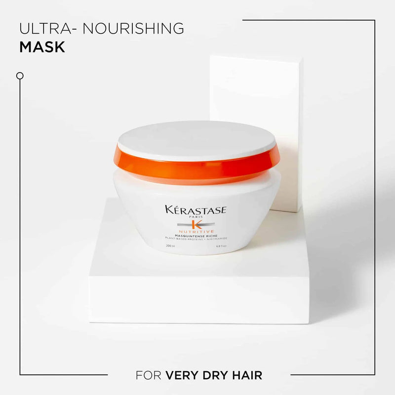 Kérastase ultra-nourishing mask jar on a white background
