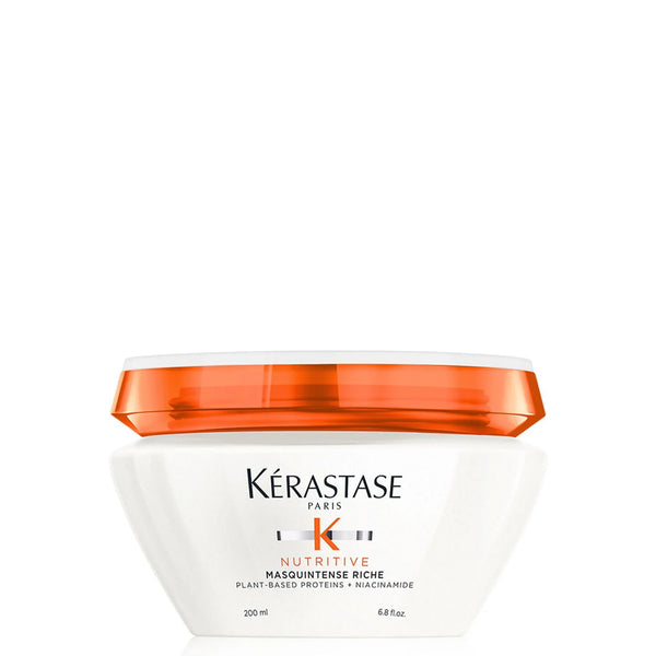 Kérastase Nutritive Masquintense Riche hair mask jar on a white background