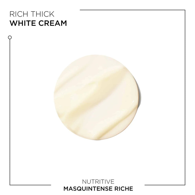 Rich thick white cream swatch on a white background