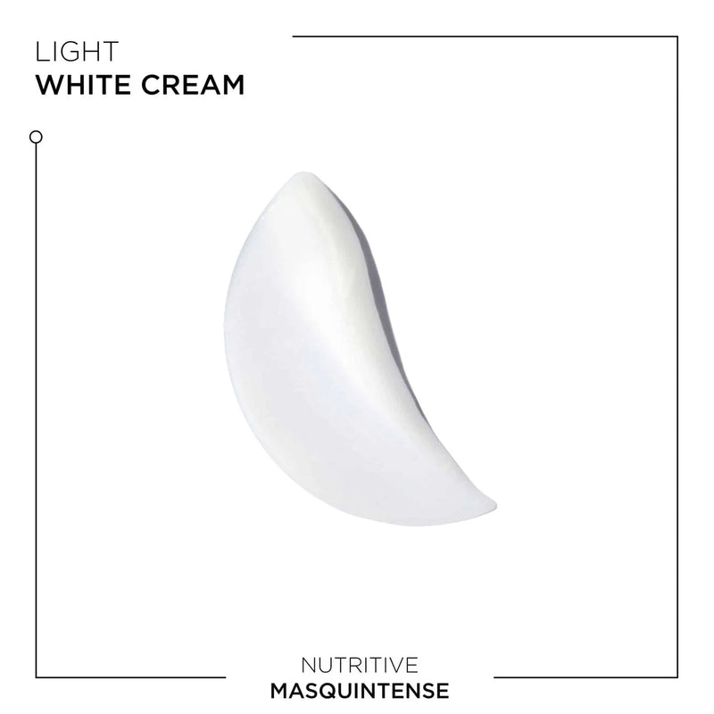 Light white cream sample with 'Nutritive Masquintense' text on a white background