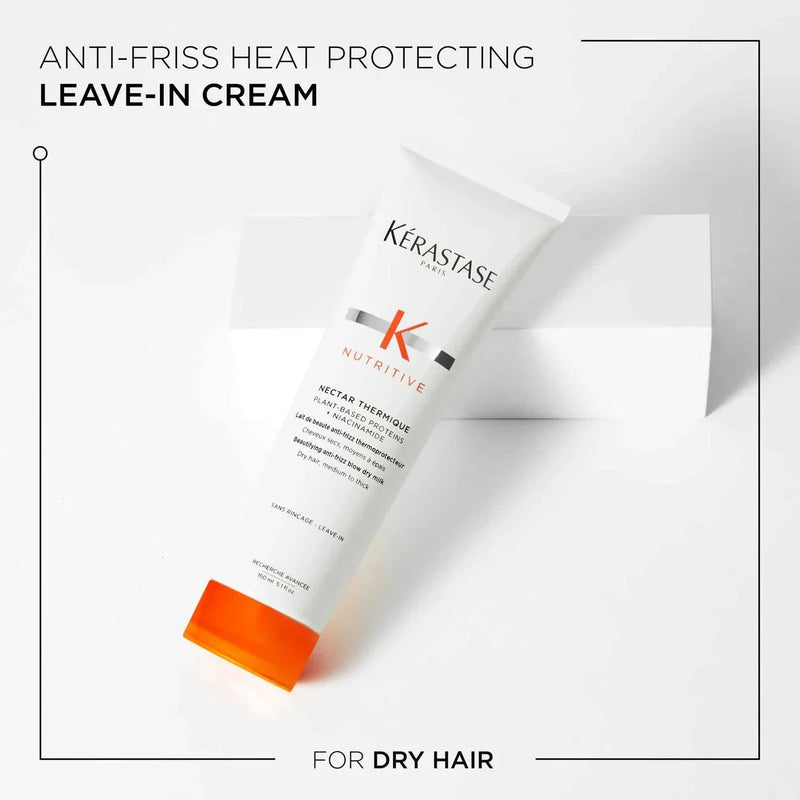 Kérastase leave-in cream tube on a white background