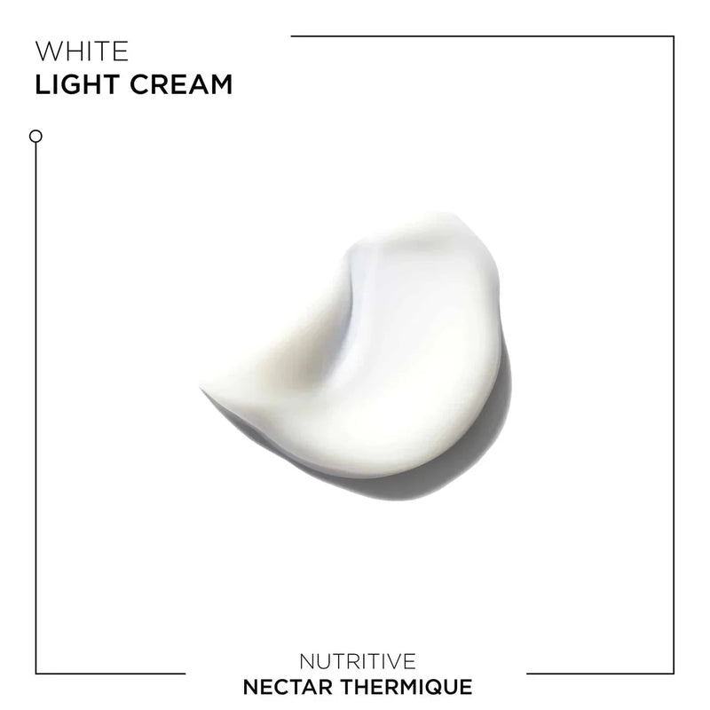 White light cream swatch on a white background with text indicating 'White Light Cream' and 'Nutritive Nectar Thermique'.