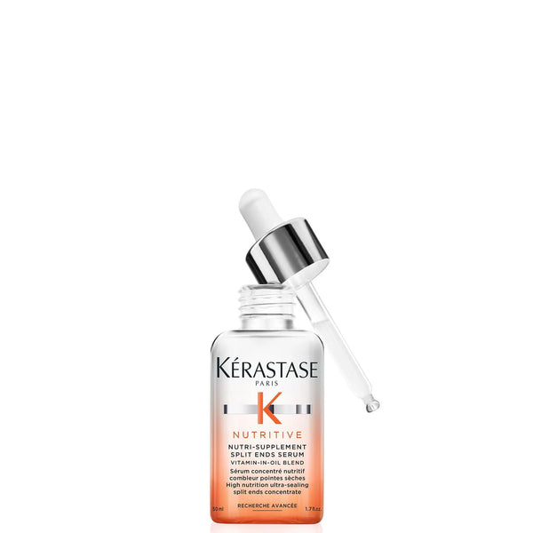 Kerastase Nutritive Nutri-Supplement Split-Ends Serum bottle on white background