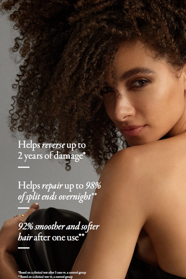 Girl with Curly Hair after using Oribe Gold Lust Night Creme