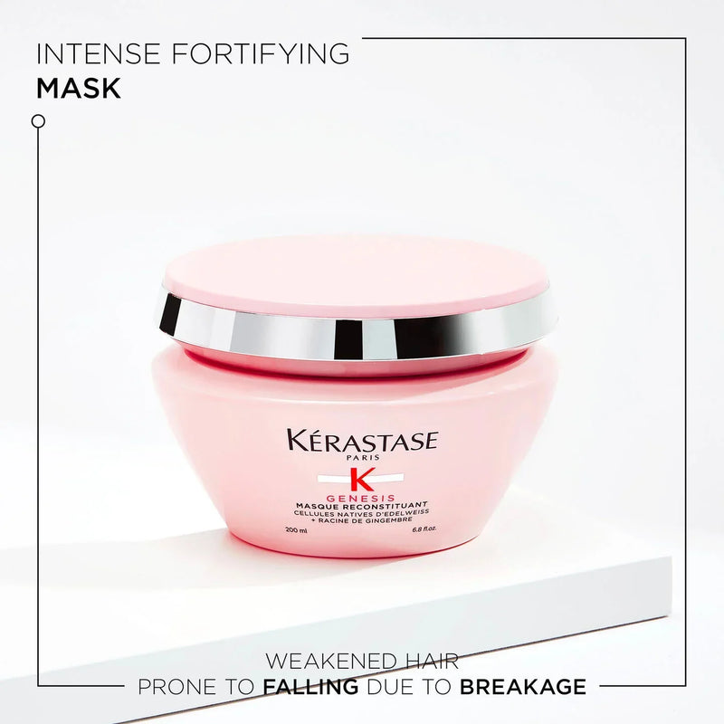 Kerastase Genesis Intense Fortifying Mask jar on a white background