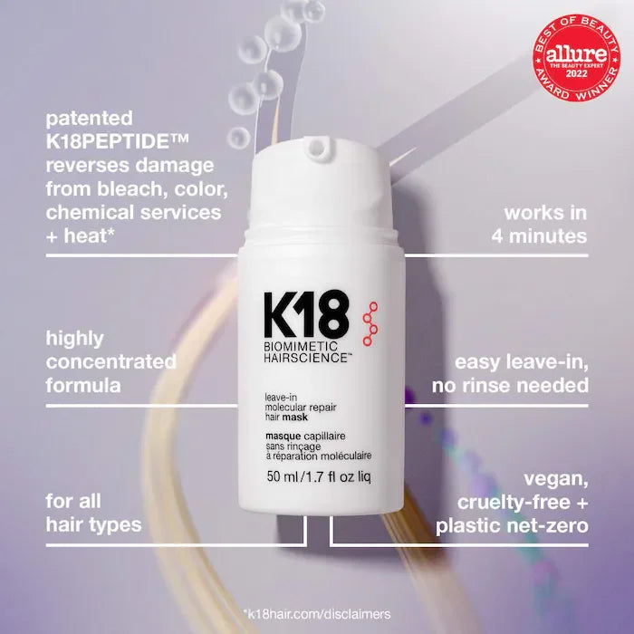 K18 Leave-In Molecular Repair Hair Mask | Shamas Boutique K18 Leave-In Molecular Repair Hair Mask | Shamas Boutique