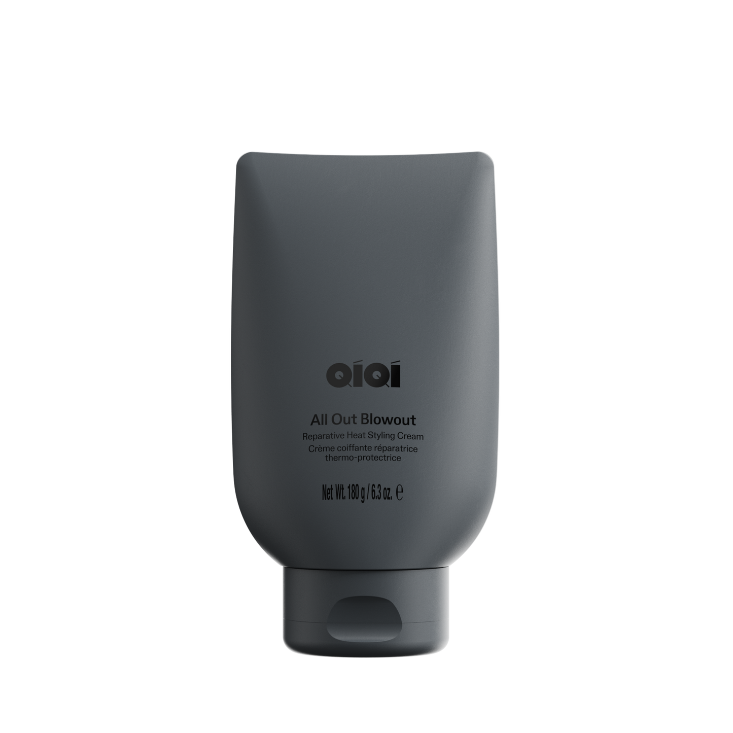Black hair product bottle with 'OIOI' branding on a white background
