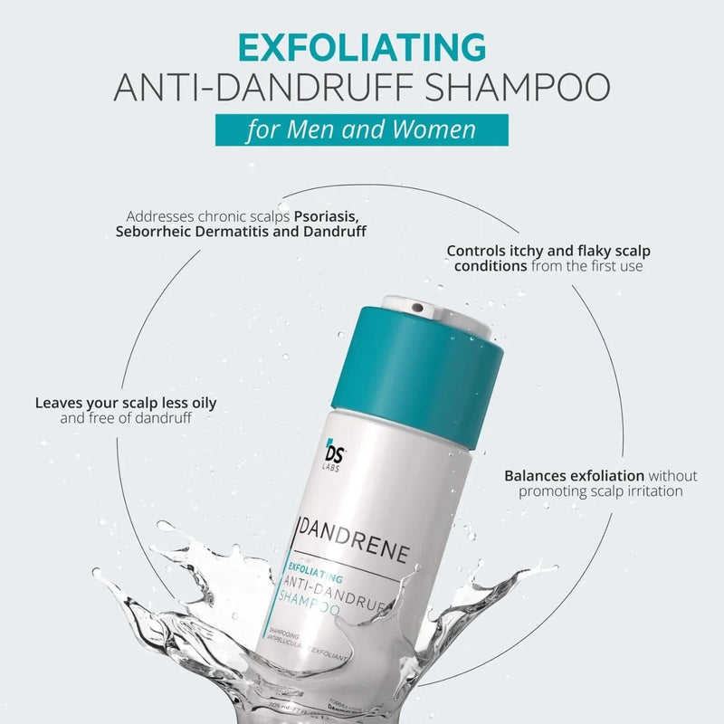 DS Laboratories Dandrene Exfoliating Anti-Dandruff Shampoo for men and women
