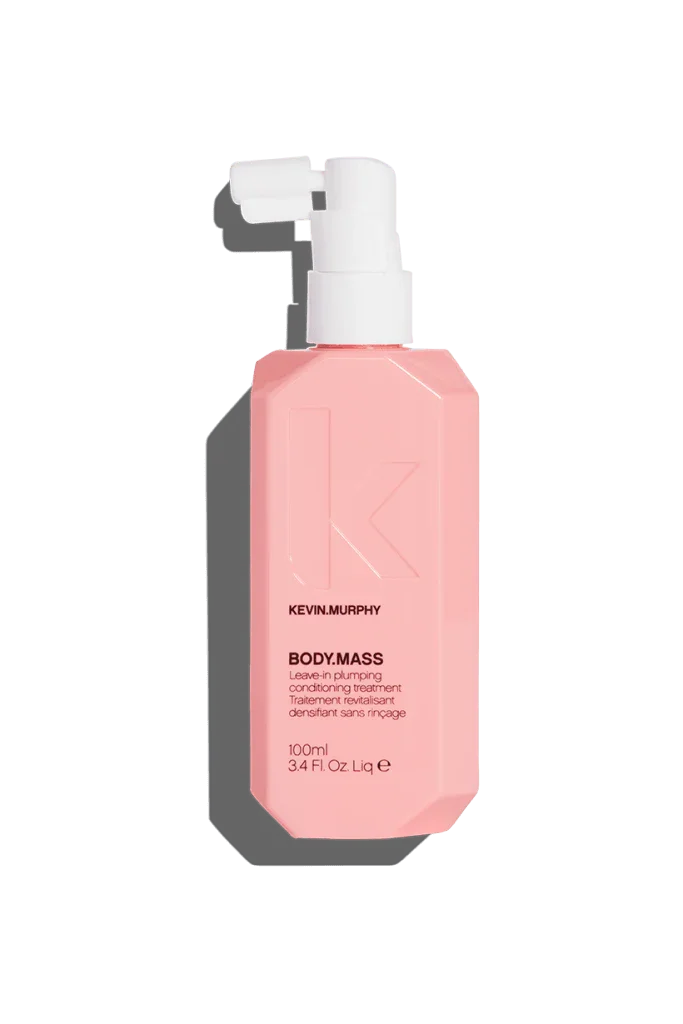 Kevin Murphy Body Mass Thickening Spray Pink Bottle on White Background