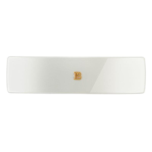 BALMAIN Hair Couture Barrette Pour Cheveux Large White Top