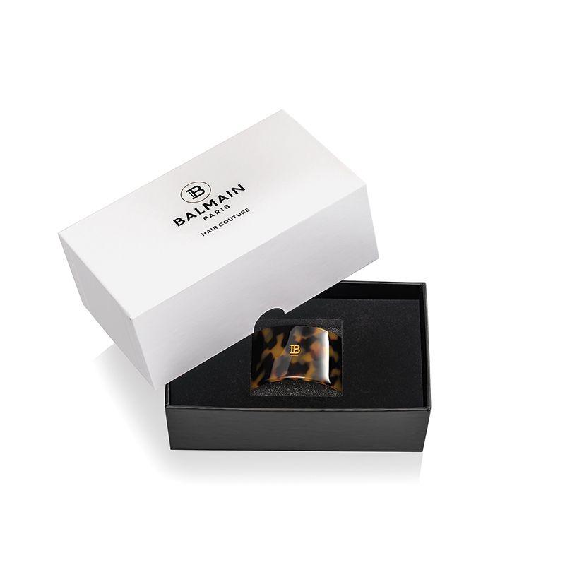 BALMAIN Hair Couture Elastique Pour Cheveux Tortoise Box Open