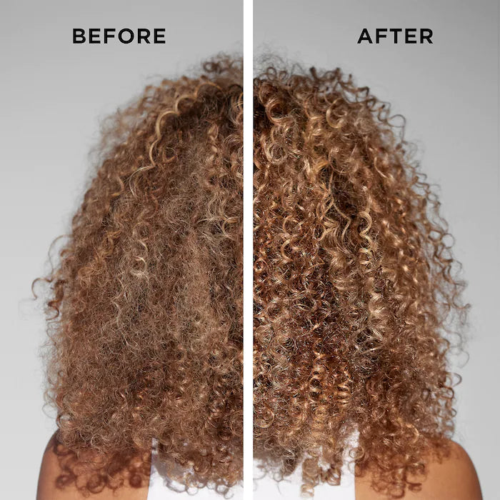 Curl Manifest Before and After on Curly Hair Model from the back