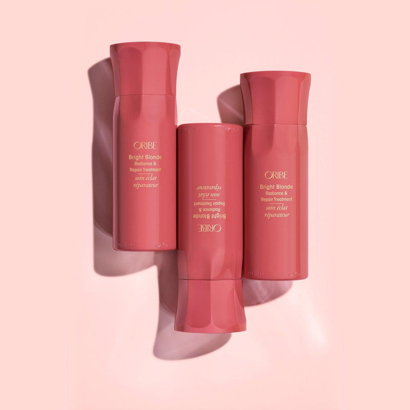 Oribe Bright Blonde Radiance and Repair Treatment Bottles