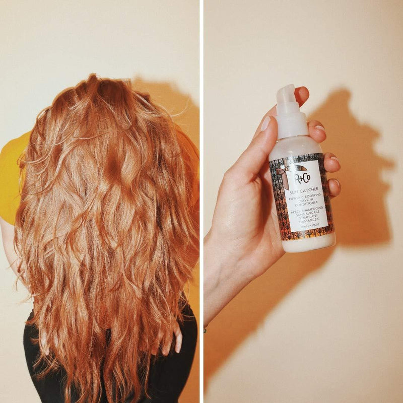 R+CO SUN CATCHER Power C Boosting Leave-In Conditioner Results Red Hair
