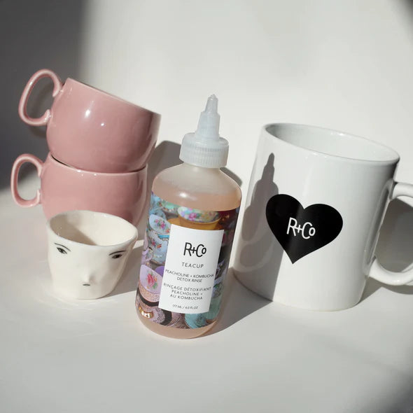 R+CO TEACUP Peacholine + Kombucha Detox Rinse TEACUPS